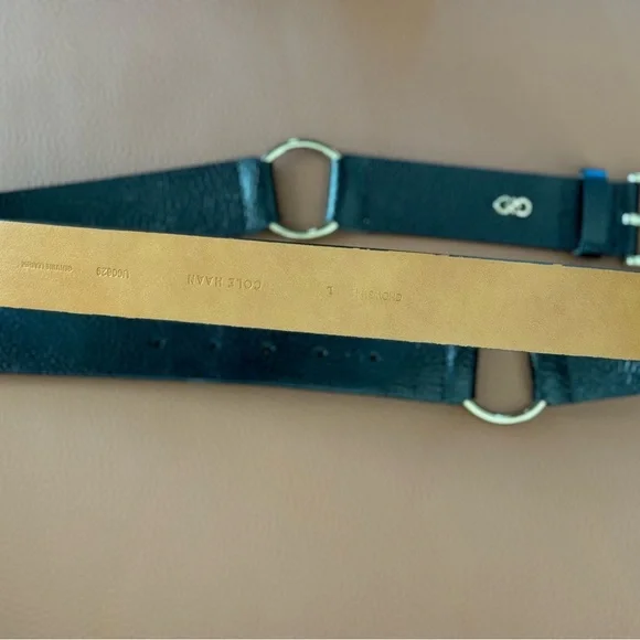 NWT Cole Haan Women’s Leather Belt Black - Picture 3 of 4